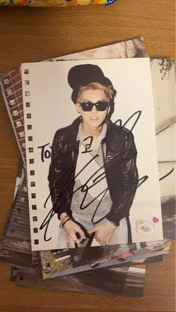 사인 포함 포토 카드 Kris wu