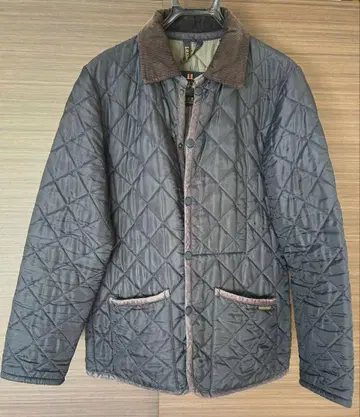 라벤햄 퀼팅 자켓 네이비 로고 버튼