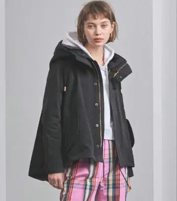 THE RERACS 리라 숏 모즈 코트 마운틴 후드티 블루종