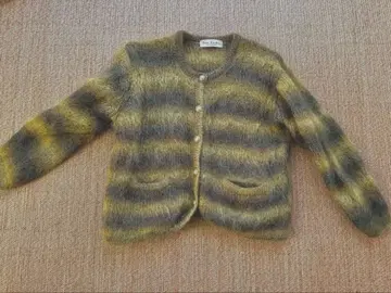 모헤어 스트라이프 가디건