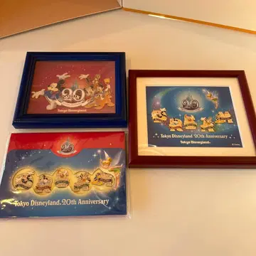 도쿄 디즈니랜드 20주년 기념 핀 배지 3개 세트