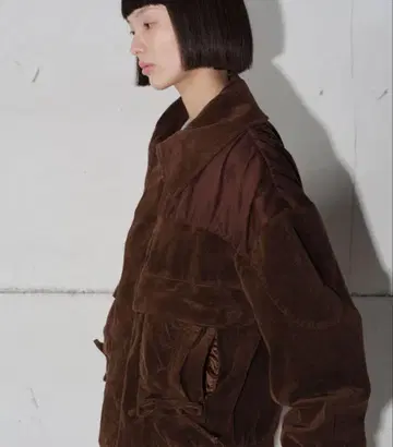 TYPESERVICE Mixed Shirring Jumper brown