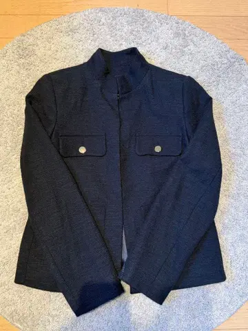 ZARA 노카라 자켓 네이비