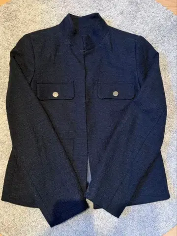 ZARA 노카라 자켓 네이비