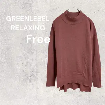 그린 라벨 릴랙싱 하이넥 니트 긴팔 니트 스웨터 울