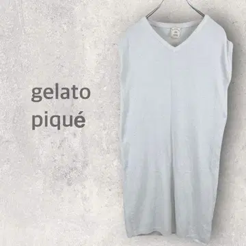 [ 젤라또피케 ] 모코모코 룸웨어 F 반소매 튜닉 기장 V 넥 심플