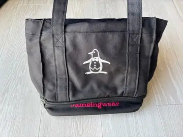 Munsingwear 라운드 토트 보냉백 블랙