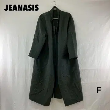 W0738T JEANASIS 롱 코트 겉옷 앞 버튼 없음