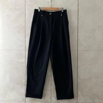 PLST 블랙 팬츠 L 버튼 오피스에도