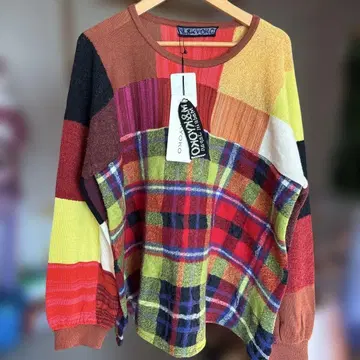 [ 새상품 ] M.&KYOKO 패치워크 긴팔 니트