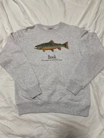 [ 물고기 로고 그레이 ] Brook 트레이닝복/맨투맨 S 사이즈