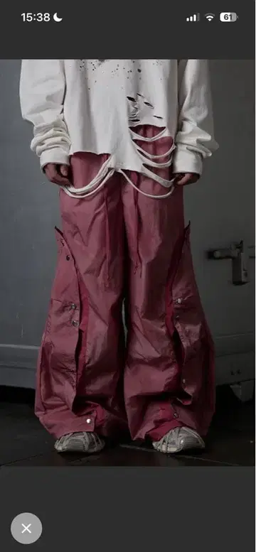 grancy 나일론 팬츠 핑크