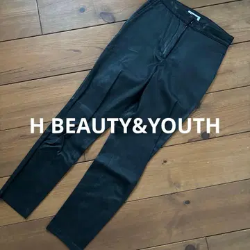 H BEAUTY&YOUTH 스트레치 가죽 팬츠