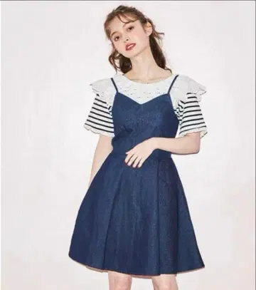트리트 유어 셀프 데님 미니 원피스