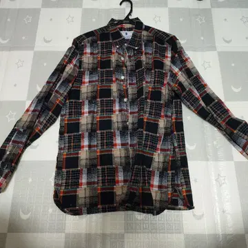 체크 무늬 코튼 셔츠 L 사이즈