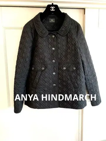 안야 힌드마치 블랙 퀼팅 자켓 코트