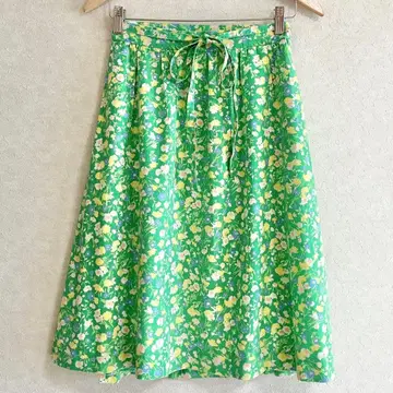 60s 70s 빈티지 랩 스커트 꽃무늬 랩 스커트