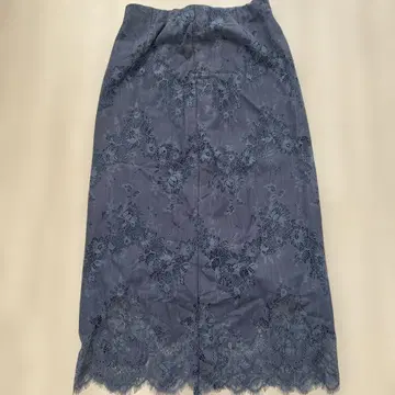 ur's 블루 레이스 밑단 타이트 스커트