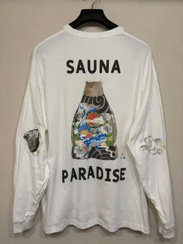 더 사우나 롱T 타투 곰 M 사이즈