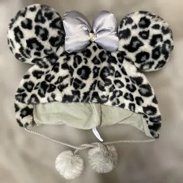 디즈니 레오파드 무늬 미니 팬 캡 그레이