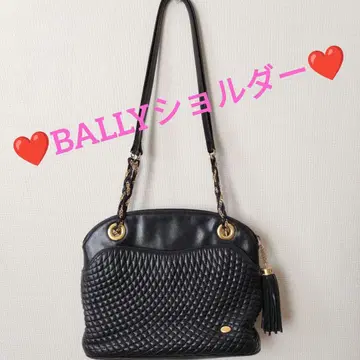 BALLY 이탈리아제 숄더백 블랙 뜨개질 디자인