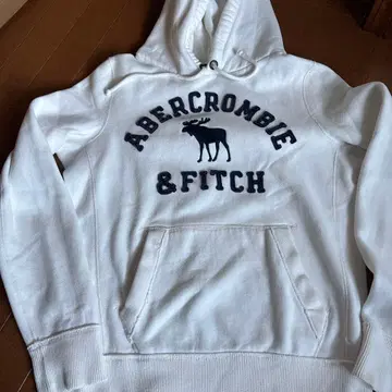 ABERCROMBIE & FITCH 화이트 후드티
