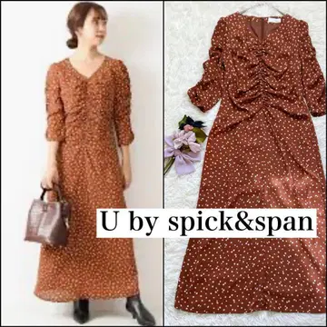 [ 새상품급 ] spick&span 스픽 앤 스팬 프론트 개더 원피스