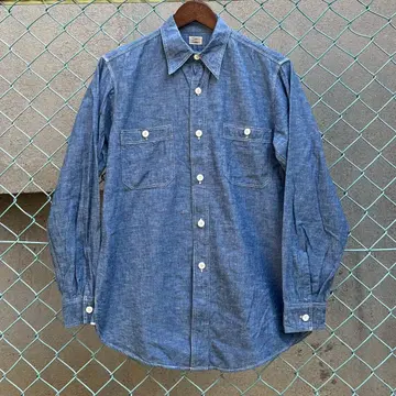 웨어하우스 WAREHOUSE 화이트 버튼 샴브레이 셔츠 VINTAGE