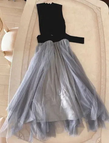 앙데팡당/가디건 세트 튤 원피스 38