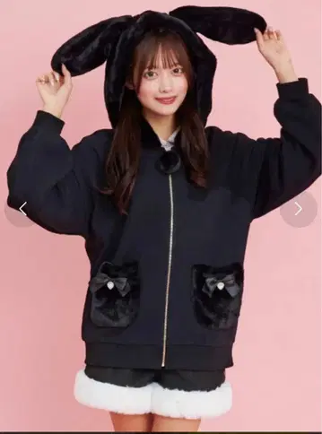 시크릿허니 토끼 귀 후드 후드티