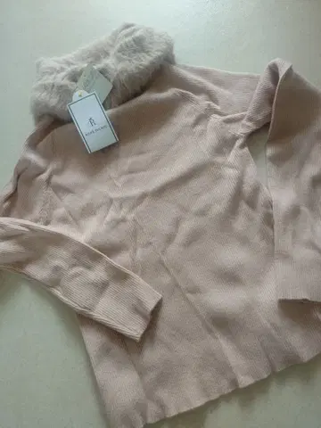 새상품 로페피크닉 니트 M 38 핑크 스웨터