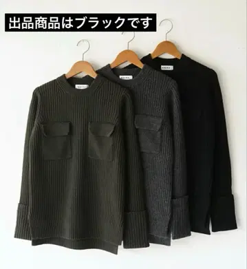 [클리닝 완료] SACRA 포켓 크루넥 니트