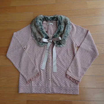 미사용 axes femme 티펫 라메 믹스 가디건 M