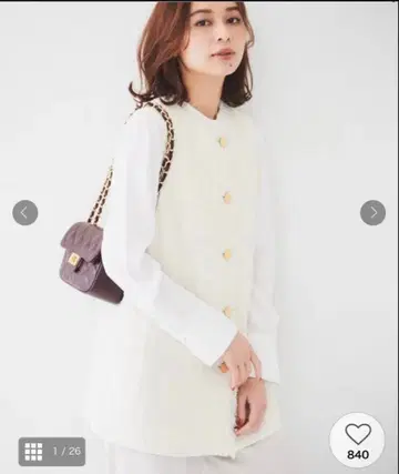 언타이틀 팬시 트위드 베스트