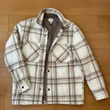 H&M 릴랙스 핏 체크 자켓