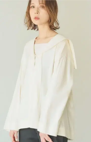 BEAMS 세일러 카라 셔츠