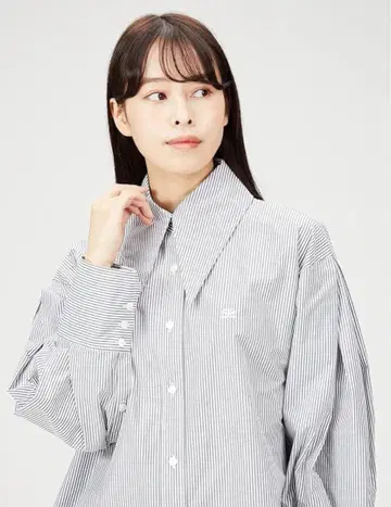 snidel 스트라이프 셔츠 미니 원피스