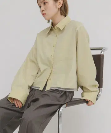 튤 레이어드 숏 셔츠 KBF