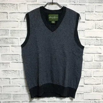 [ Eddie Bauer ] 코튼 캐시미어 V넥 니트 베스트 S