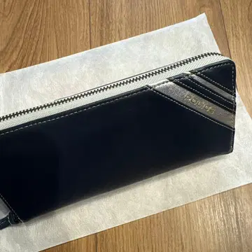 네이비/실버 장지갑