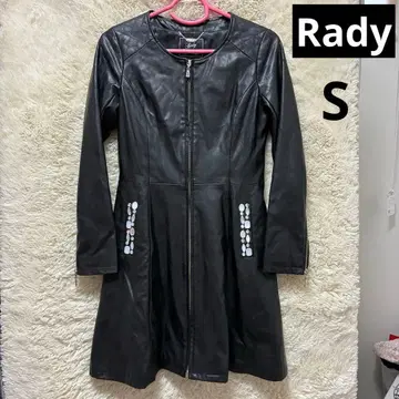 Rady 레이디 비쥬 포함 롱 가죽 코트 가죽 원피스