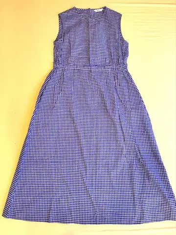 gymphlex 짐플렉스 슬리브리스 체크 원피스