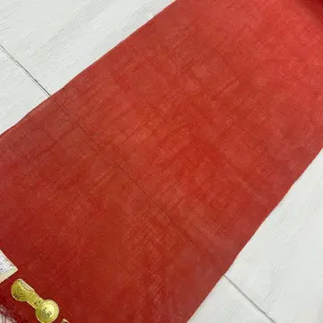 6587 후쿠로 나고야 오비 옷감 린넨 면 적자색