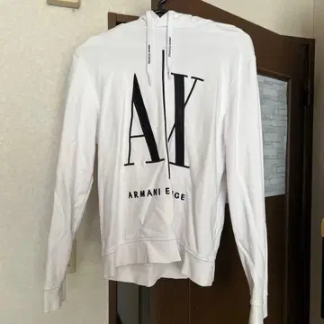 Armani Exchange 후드 부착 트레이닝복 M 화이트