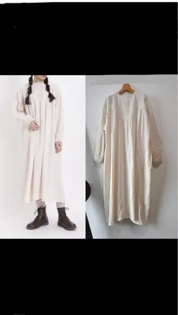 *SM2 사만사 모스모스* 아이보리 레이스와 자수의 긴팔 원피스