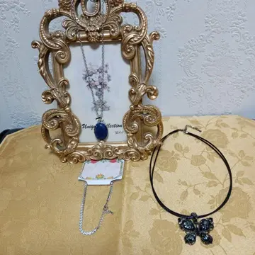 라피스 라줄리 목걸이 & 전복 쉘 목걸이 & 메레 다이아 팔찌 3종 세트