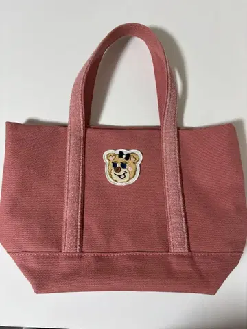 올드 테디걸 와펜 토트백 핑크