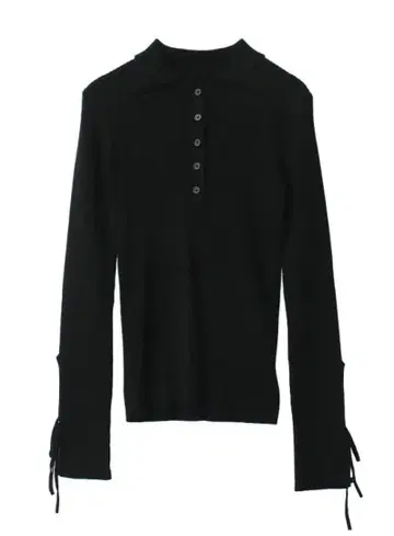 COEL 소매 리본 폴로 니트