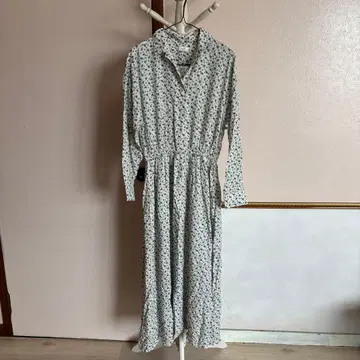 꽃무늬 셔츠 원피스 긴팔 롱 기장