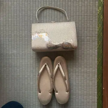 기모노 가방 골드 금 골드 컬러 조리 세트 기모노